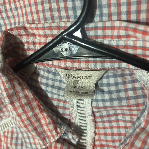 Ariat Red and Gray Checkered Shirt - Picture 6 of 10